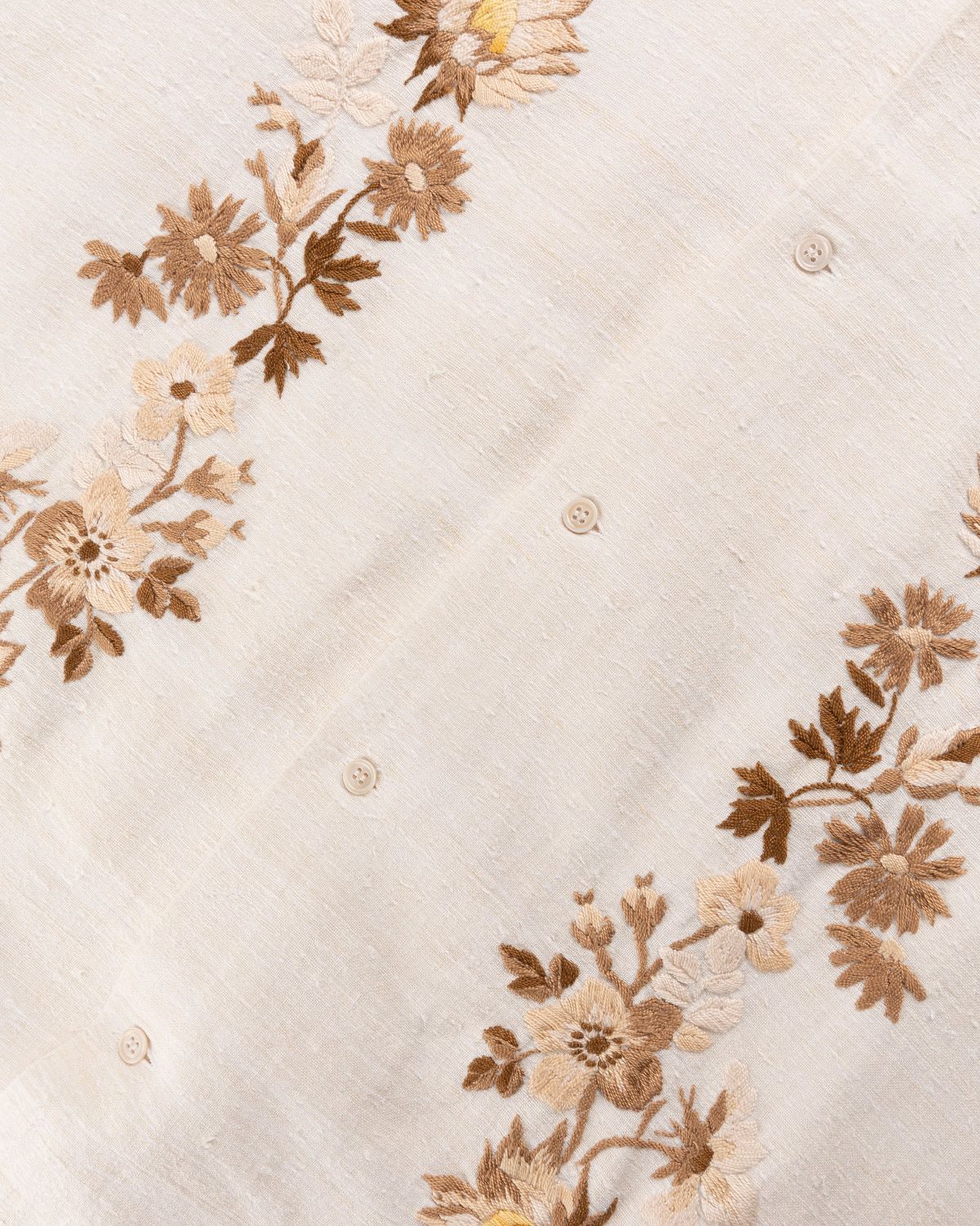 Diomene by Damir Doma – Embroidered Vacation Shirt Cream - Shirts - White - Image 6