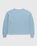Hard Twist Wool Rib Knit Boat Neck Pullover Blue