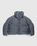 Checked Oversized Down Jacket Black