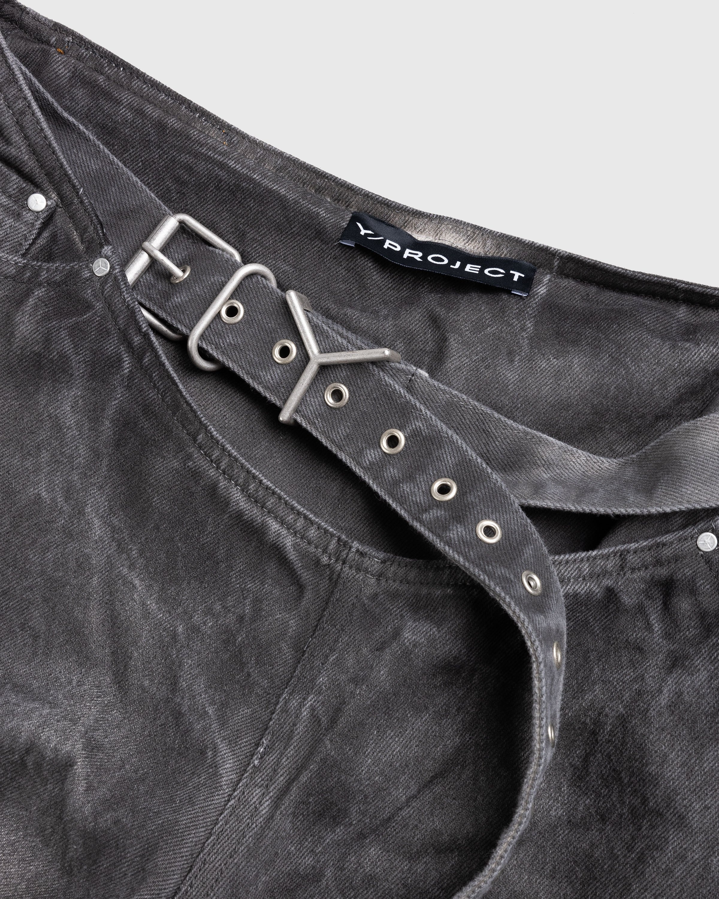 Y/Project – Y Belt Arc Jeans Faded Black - Pants - Grey - Image 5