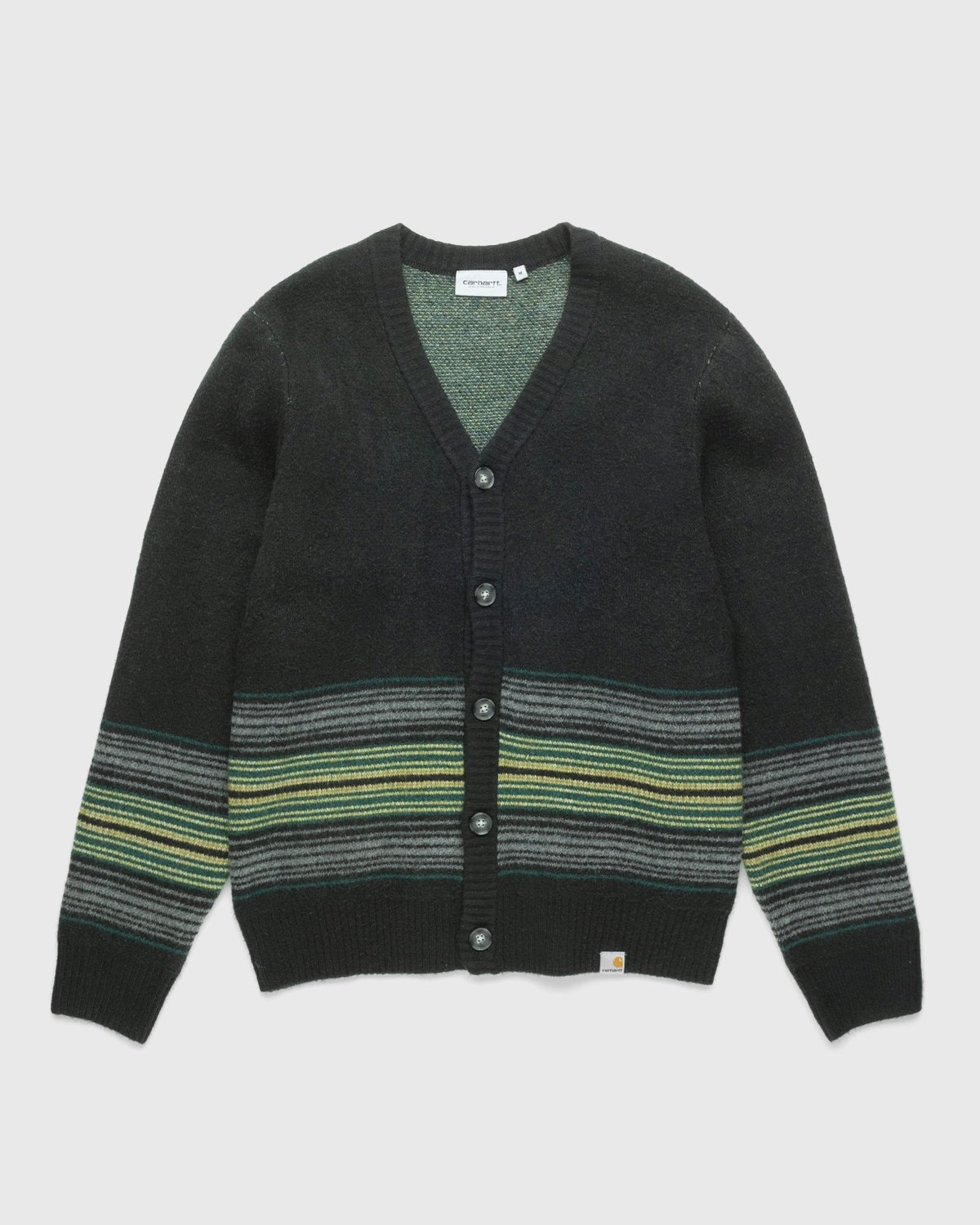 Carhartt WIP – Dillon Cardigan Stripe Black - Knitwear - Black - Image 1