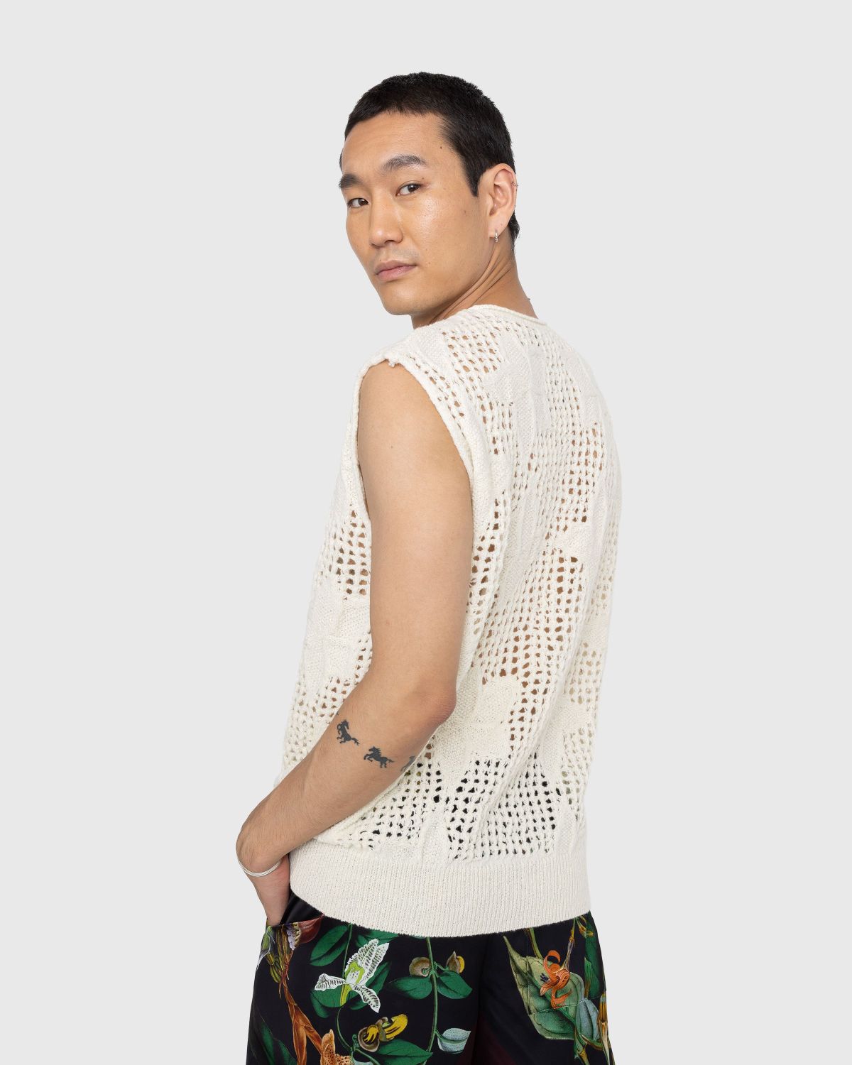 Dries van Noten – Meddo Knit Sweater Vest Ecru - Knitwear - White - Image 3