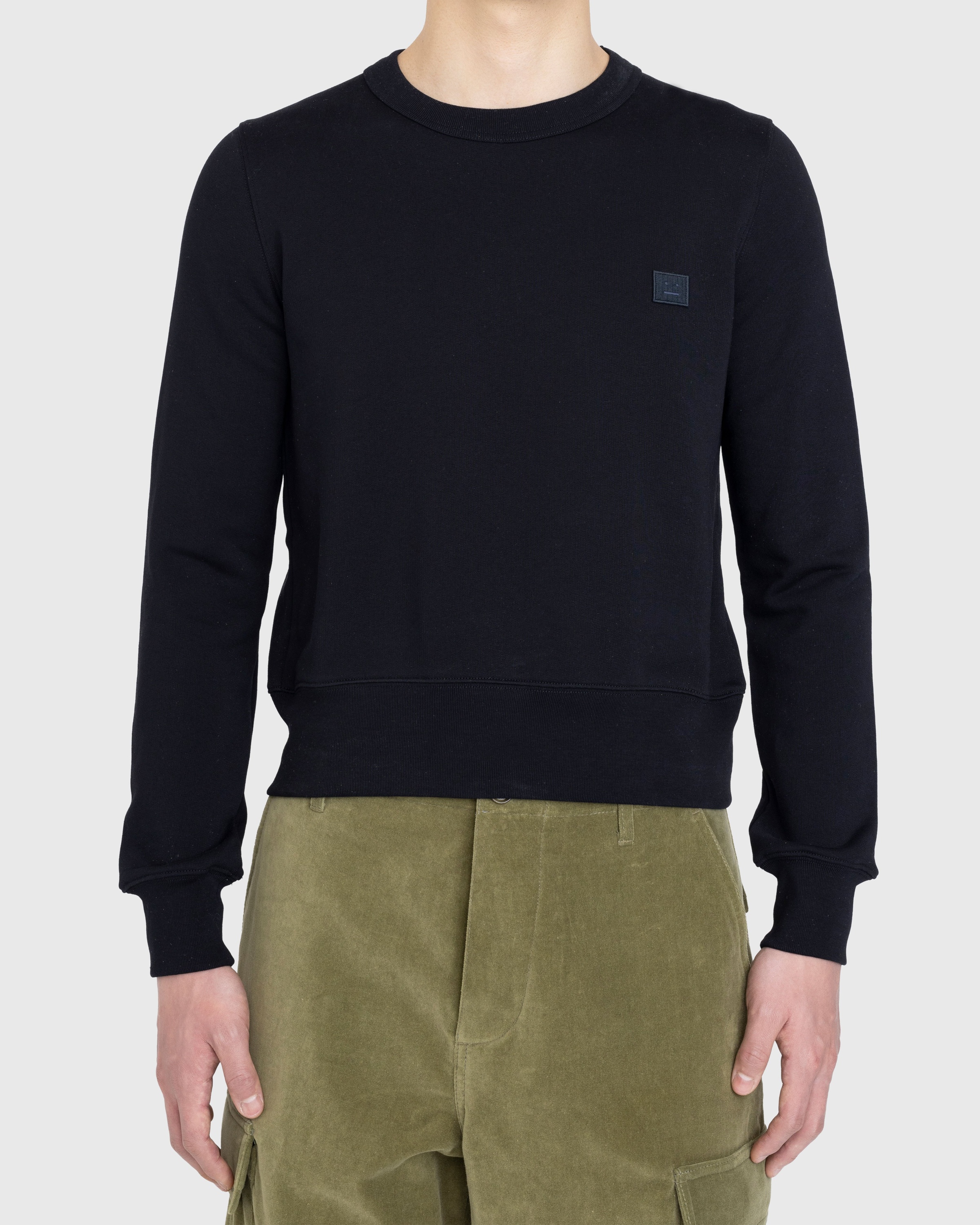 Acne Studios – Organic Cotton Crewneck Sweatshirt Black - Sweats - Black - Image 2