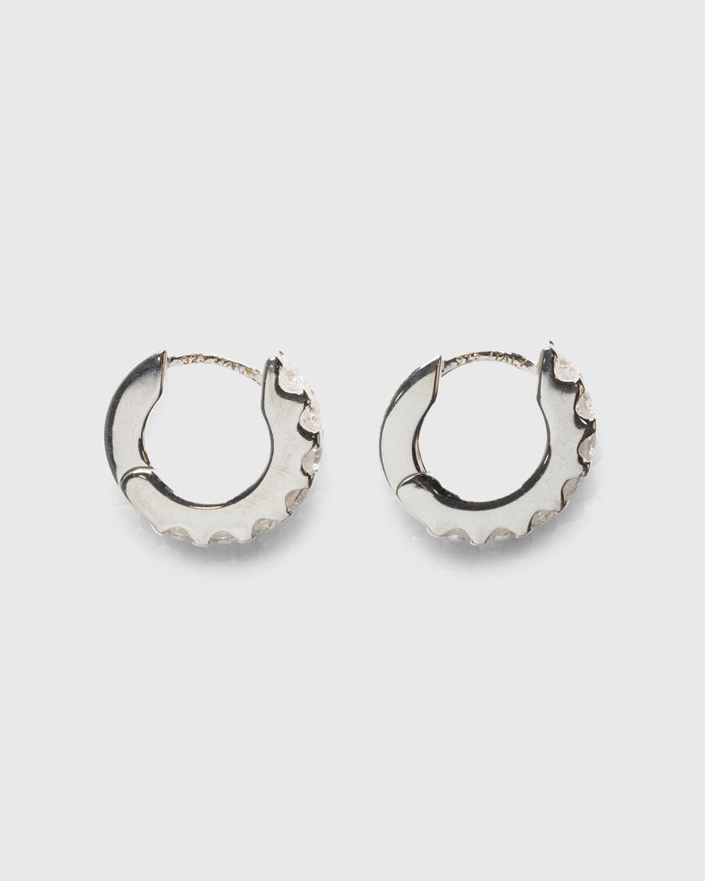 Eternity Hoop Earrings Silver
