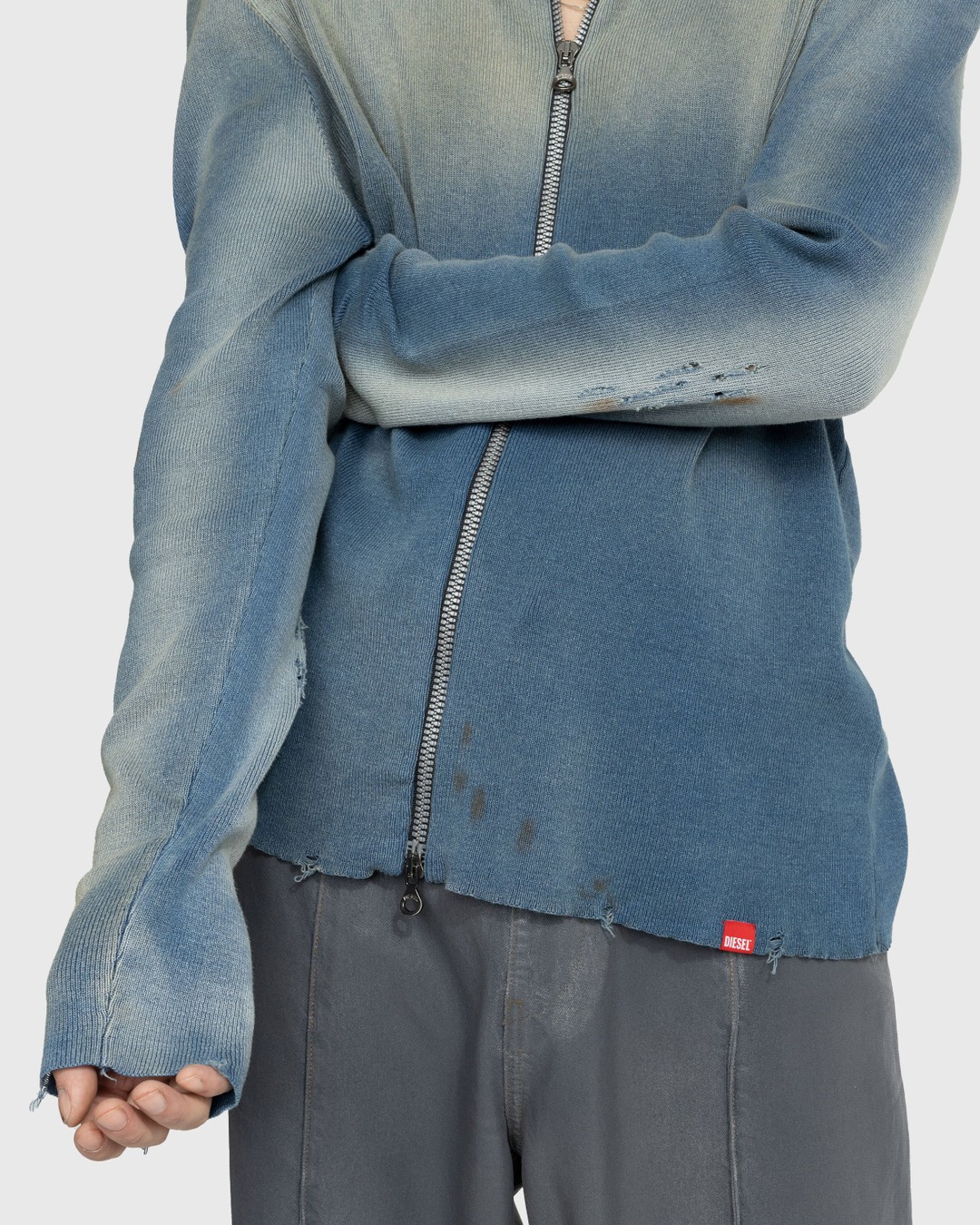 Diesel – K-Addock Ribbed Cardigan Blue | Highsnobiety Shop