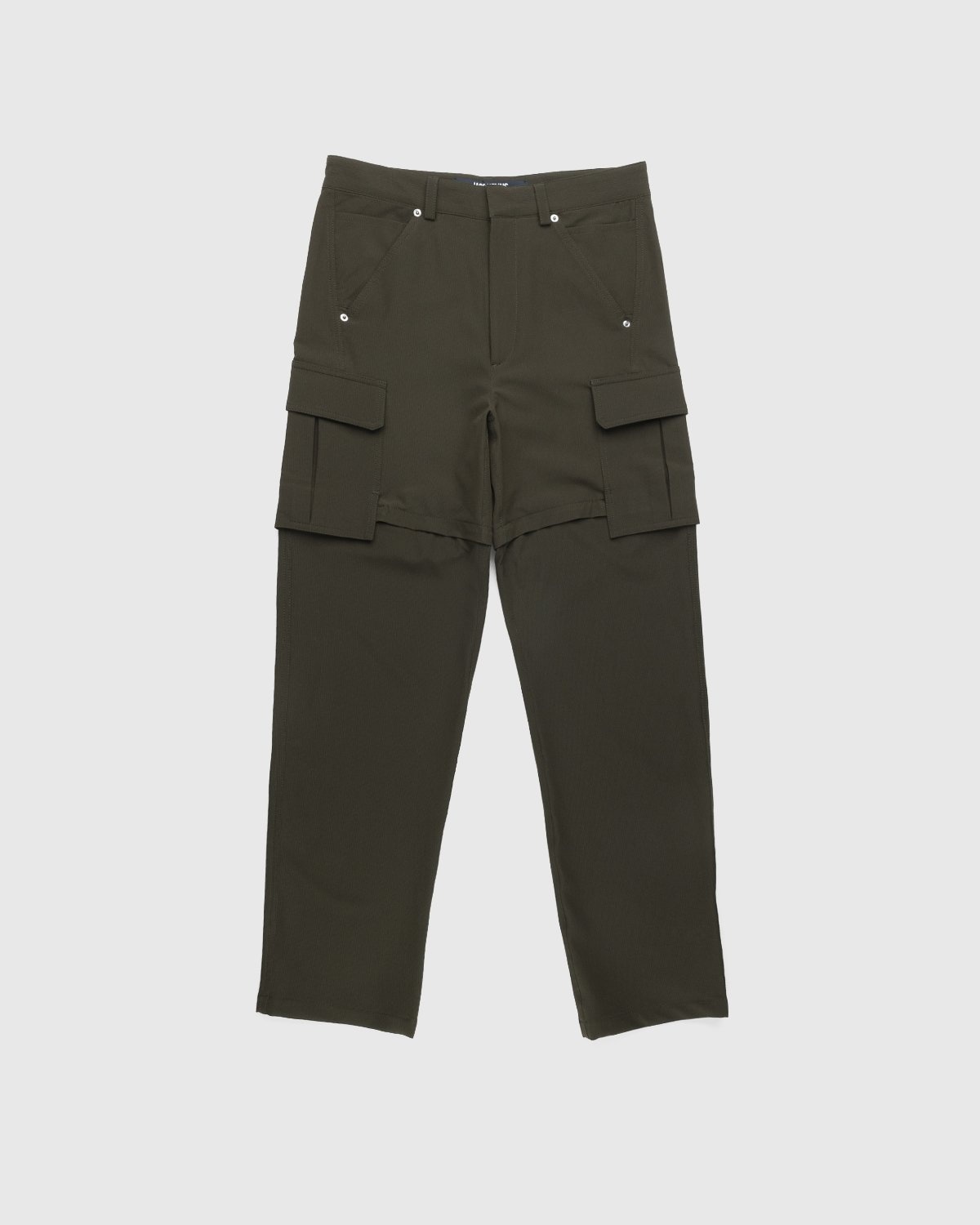 JACQUEMUS – Le Pantalon Peche Dark Khaki - Trousers - Green - Image 1