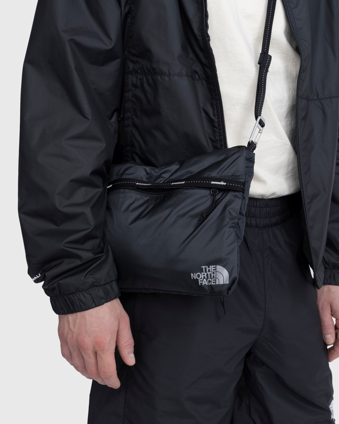 The North Face Flyweight Shoulder Bag Grey Black Highsnobiety Shop