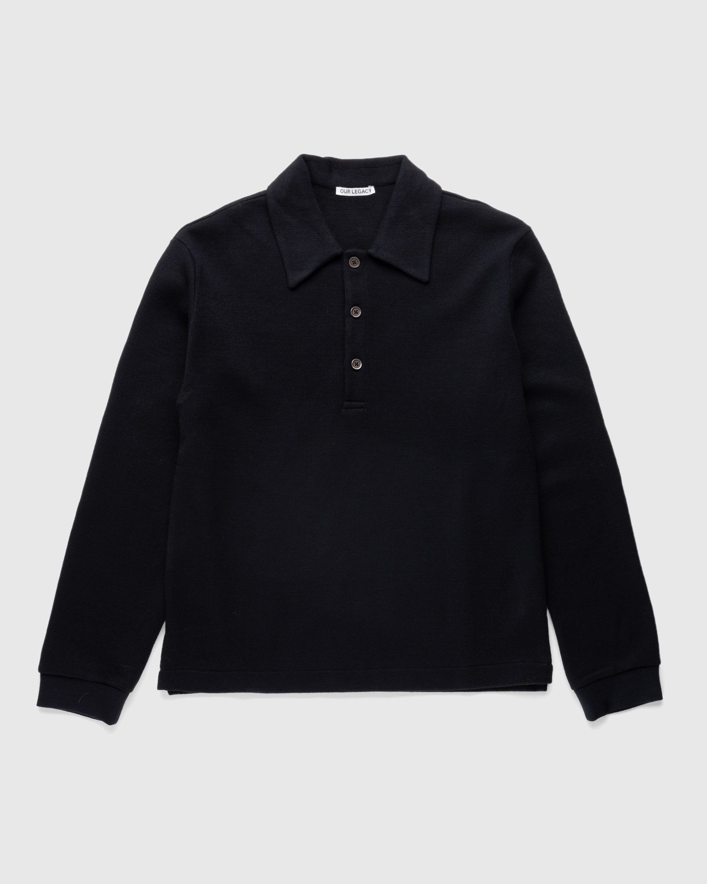 Our Legacy – Ile Piquet Black Pseudo Knit - Knitwear - Black - Image 1