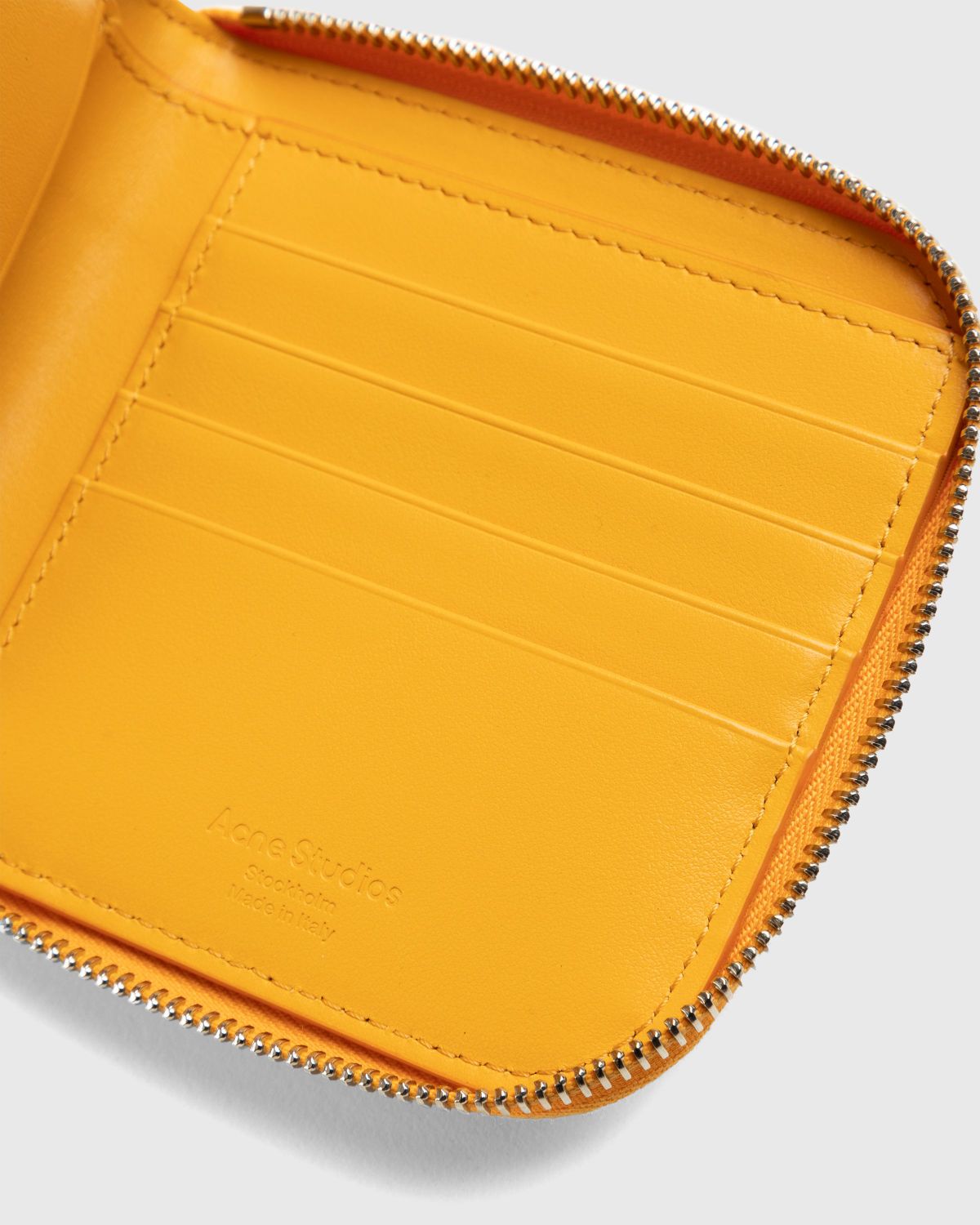 Acne Studios – Leather Zip Wallet Orange - Wallets - Orange - Image 5