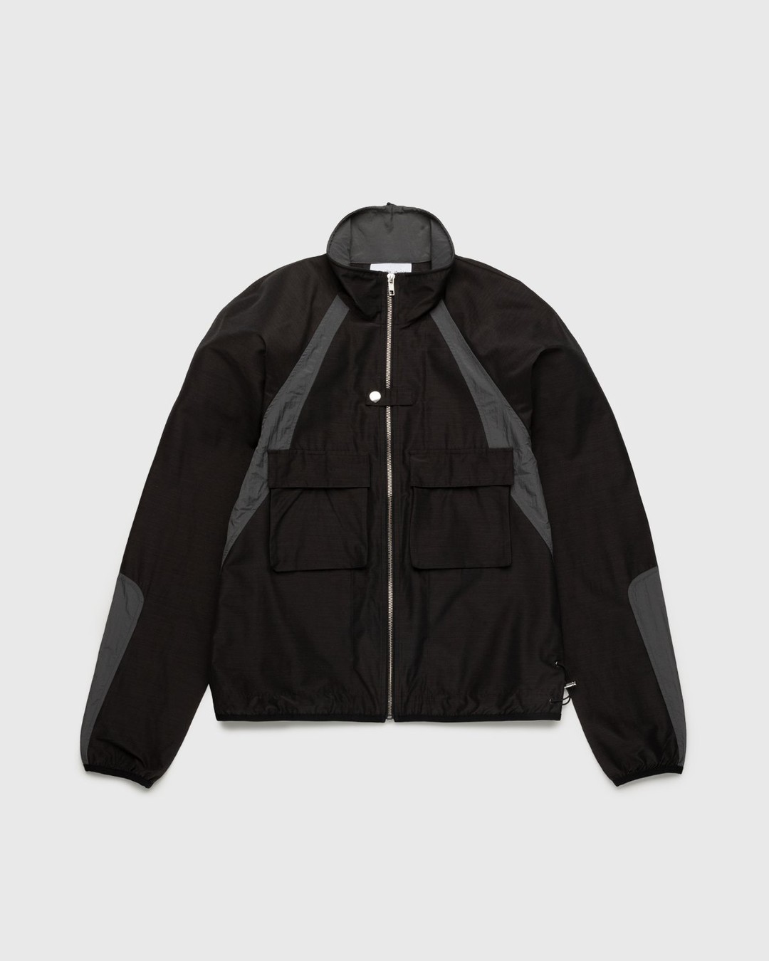 Arnar Mar Jonsson – Hraun Paneled Tracktop Charcoal - Outerwear - Brown - Image 1
