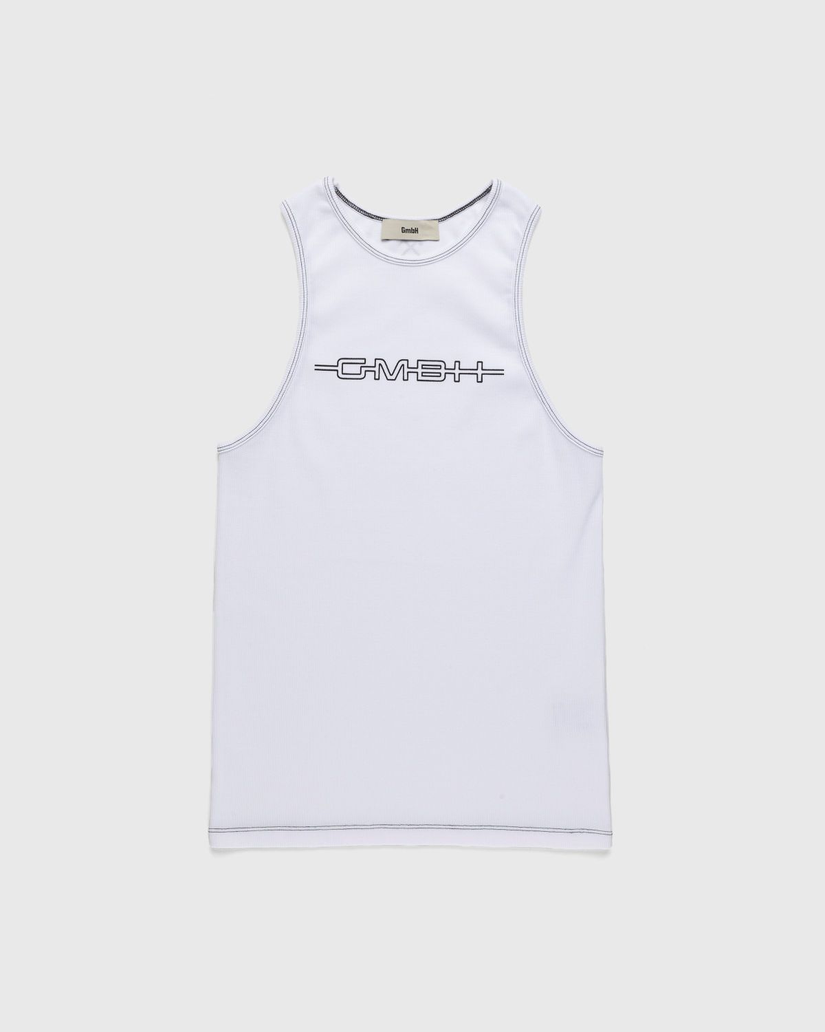 GmbH – Ali Rib Tank Top White - Men Tops - White - Image 1