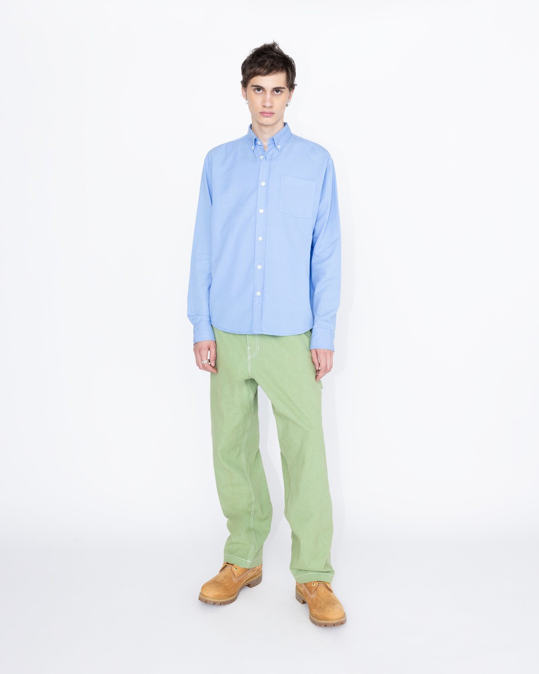Highsnobiety HS05 – Sun Dried Canvas Carpenter Pants Green - Pants - Green - Image 5