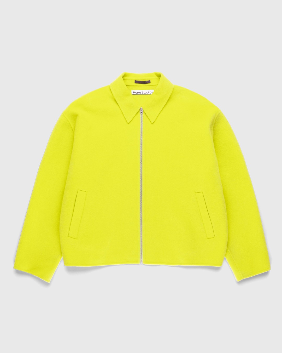 Acne Studios Wool Zipper Jacket Lime Green Highsnobiety Shop