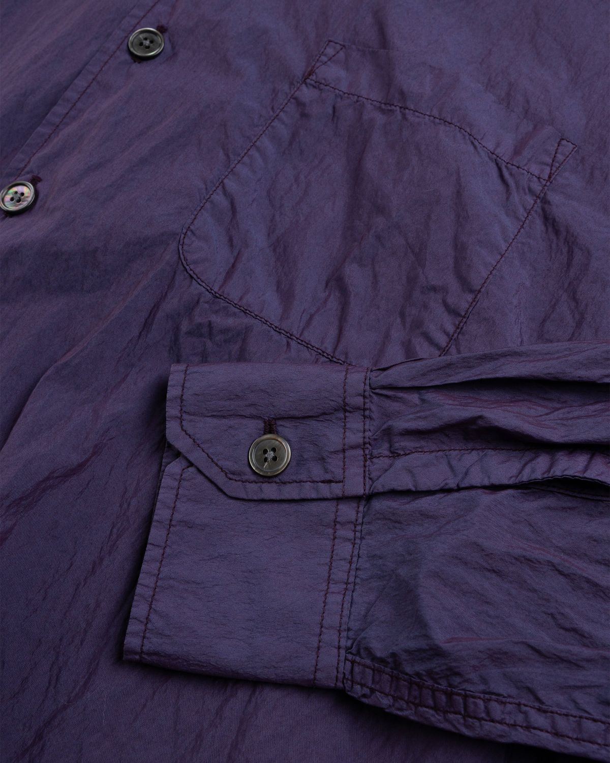 Our Legacy – Borrowed Shirt Blackcurrant Parachute Poplin - Shirts - Purple - Image 6