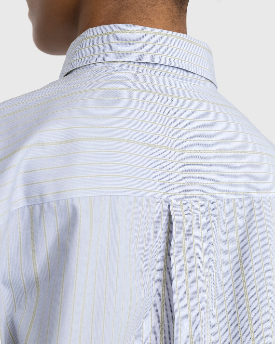 Highsnobiety – Striped Dress Shirt White/Blue - Shirts - Blue - Image 7
