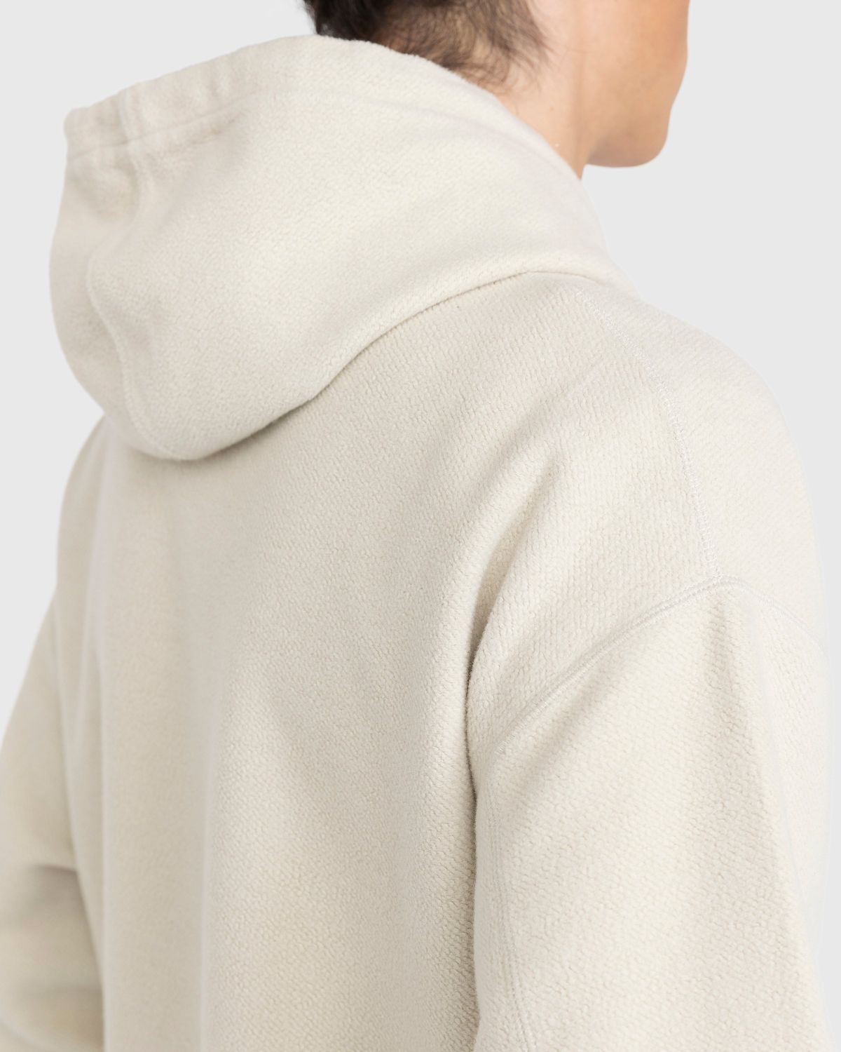 Highsnobiety – Script Logo Reverse Fleece Hoodie Beige - Sweats - Beige - Image 5