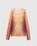 Crewneck Long Sleeves Printed Morphing Stripes Red