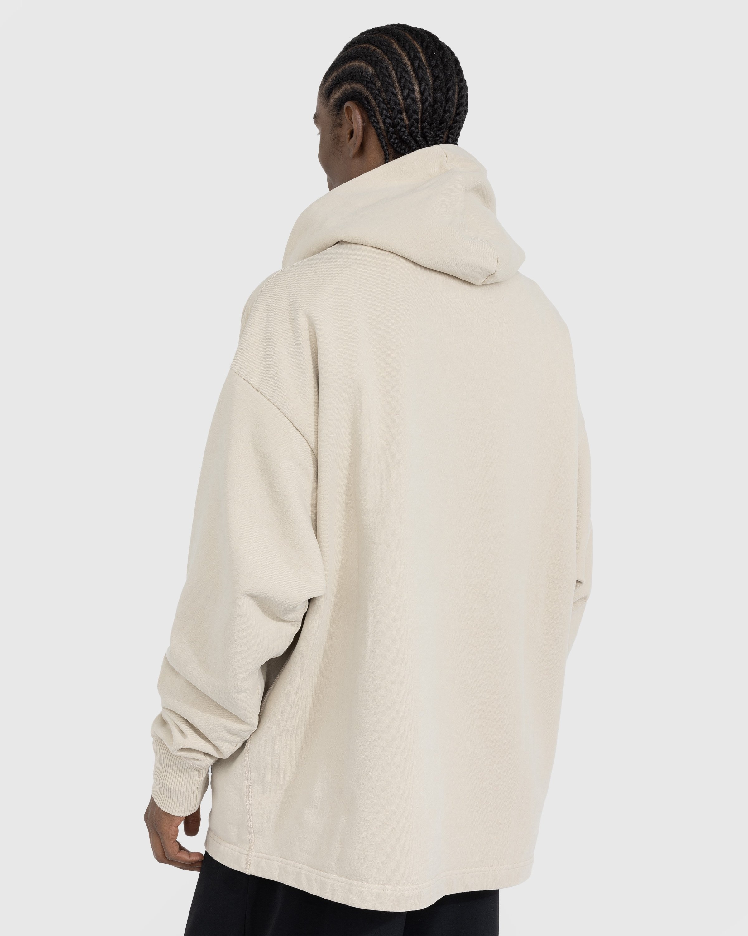 Acne Studios – Organic Cotton Logo Hoodie Champagne Beige - Sweats - Beige - Image 3