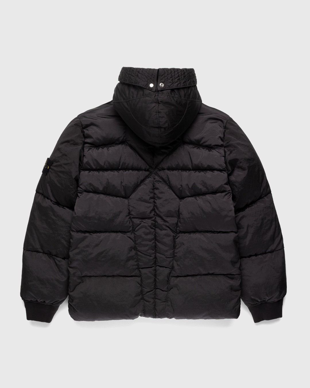 Stone island best sale black puffer coat