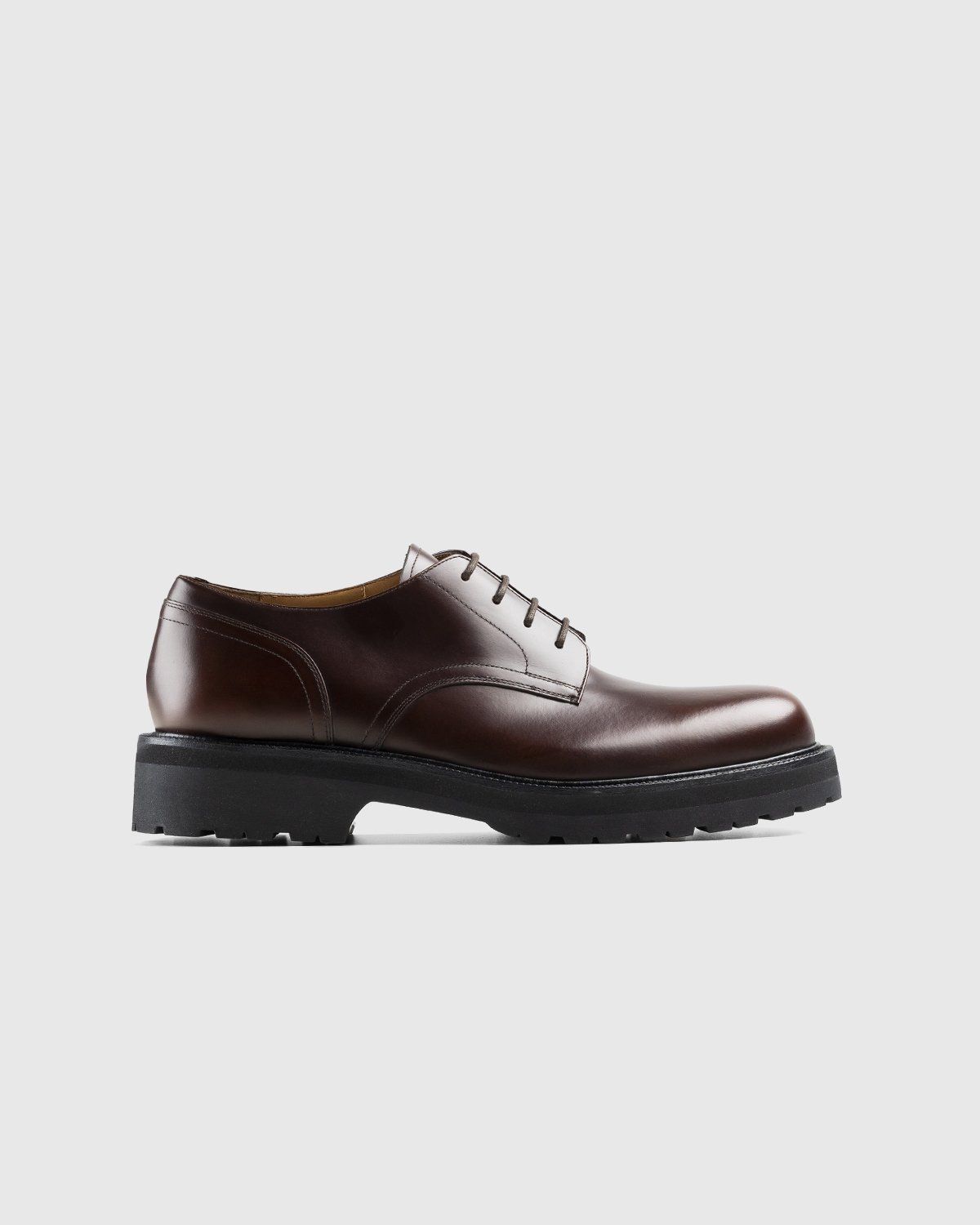 Dries Van Noten – Leather Lace-Up Derby Shoes Brown - Image 1