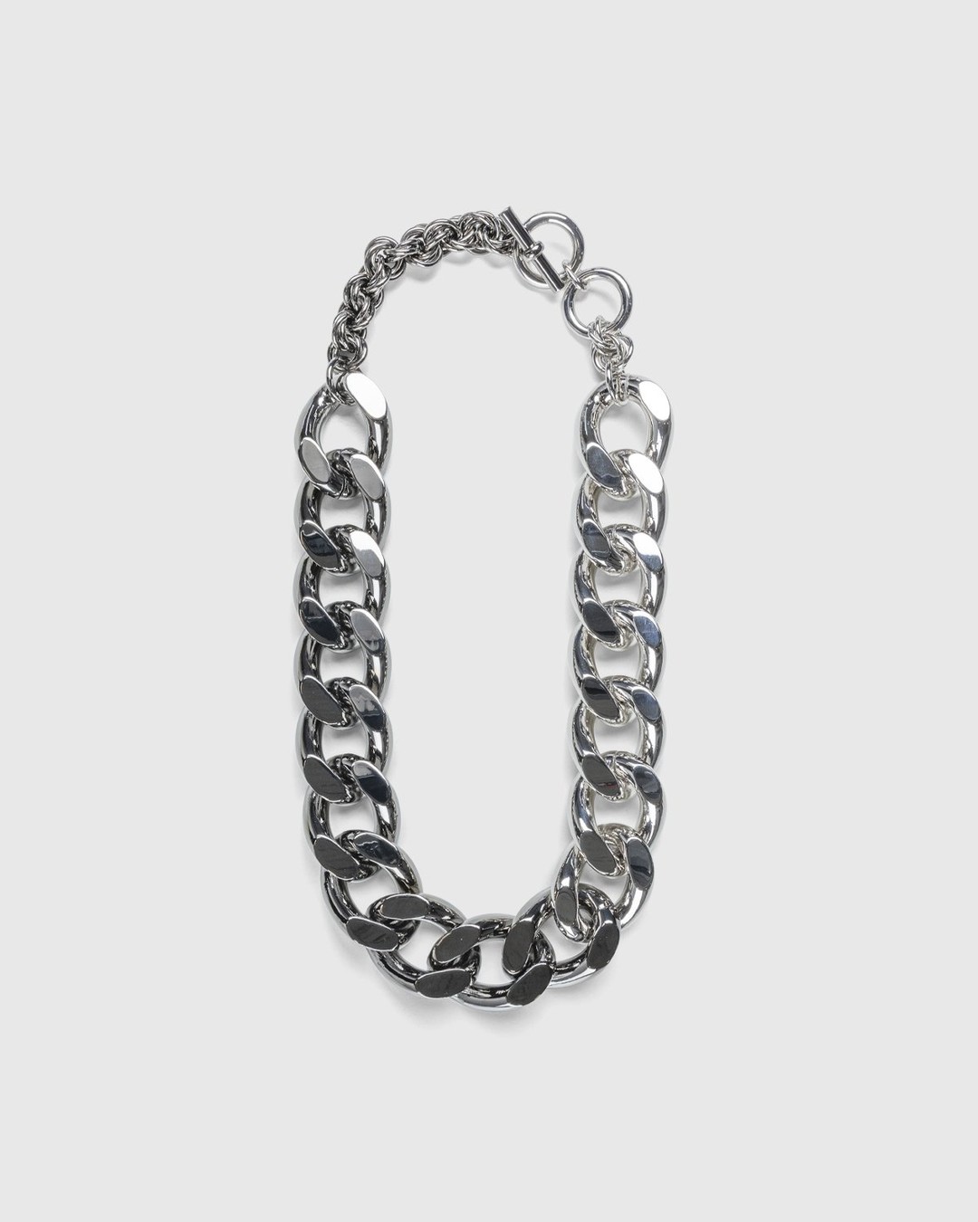 J.W. Anderson – Oversized Chain Necklace Silver Tone/Gunmetal - Jewelry - Silver - Image 1