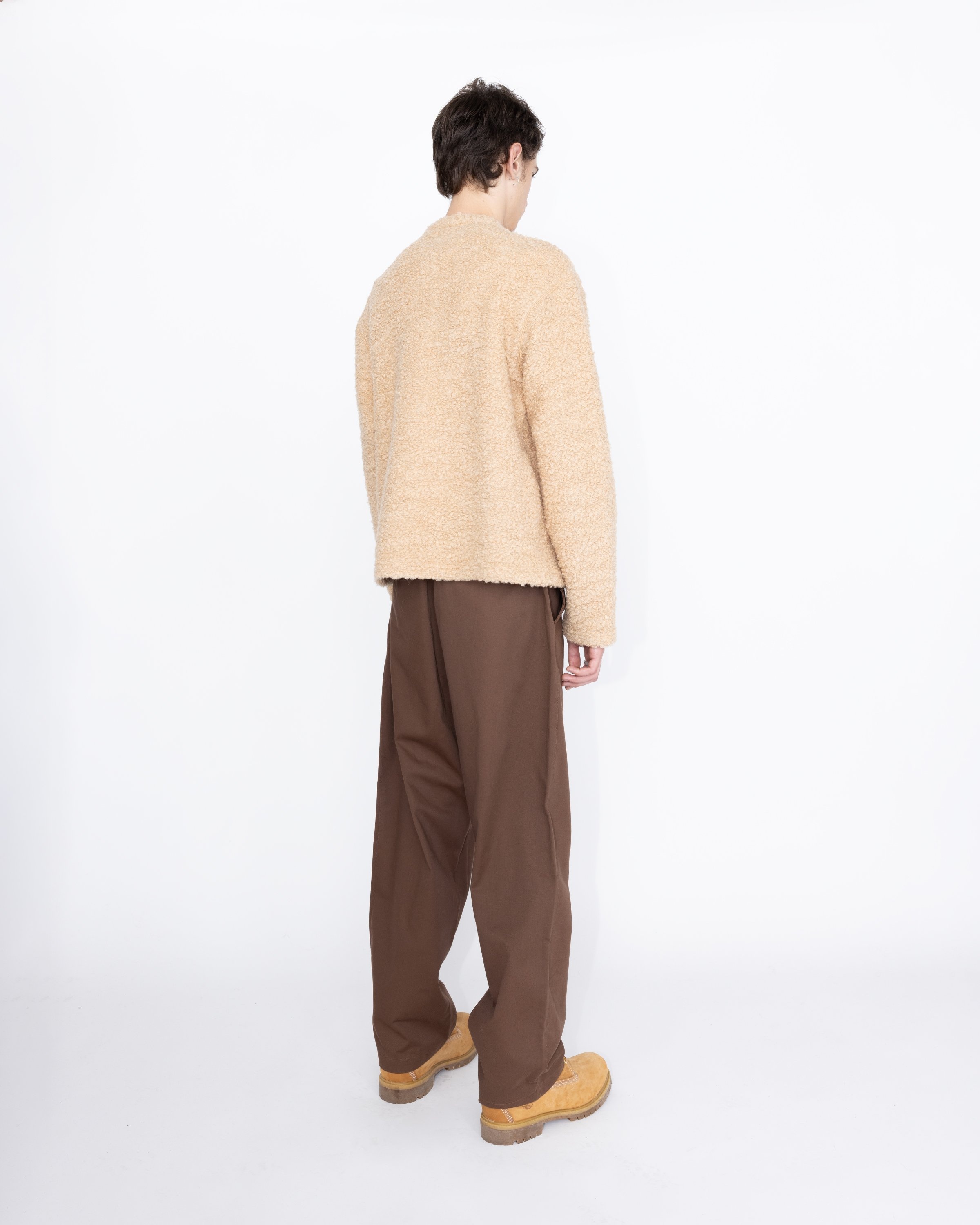 Highsnobiety HS05 – Wool Blend Inlaid Knit Crew Brown - Knitwear - Brown - Image 5