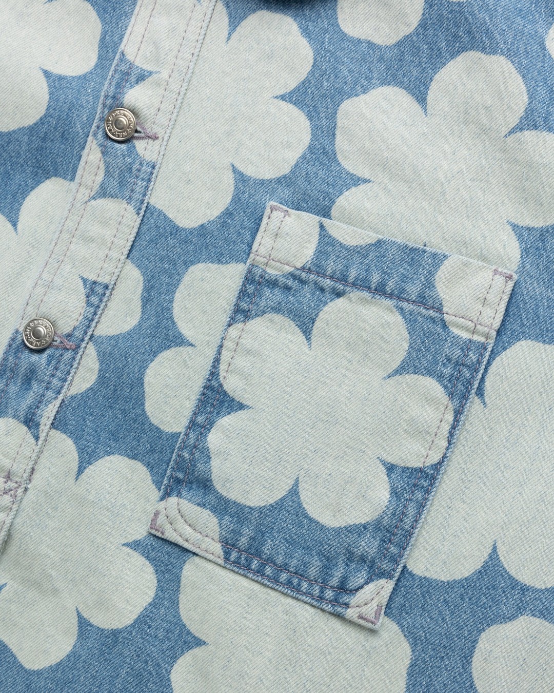 Kenzo – Hana Dots Denim Overshirt Sky Blue - Shirts - Blue - Image 6