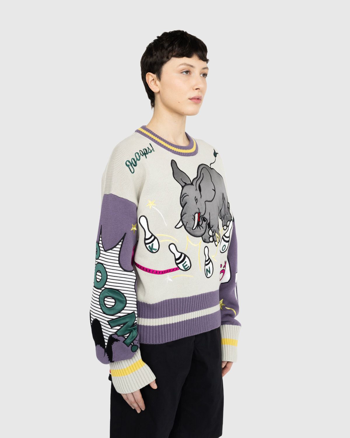 Kenzo – Elephant Jumper - Knitwear - Purple - Image 3
