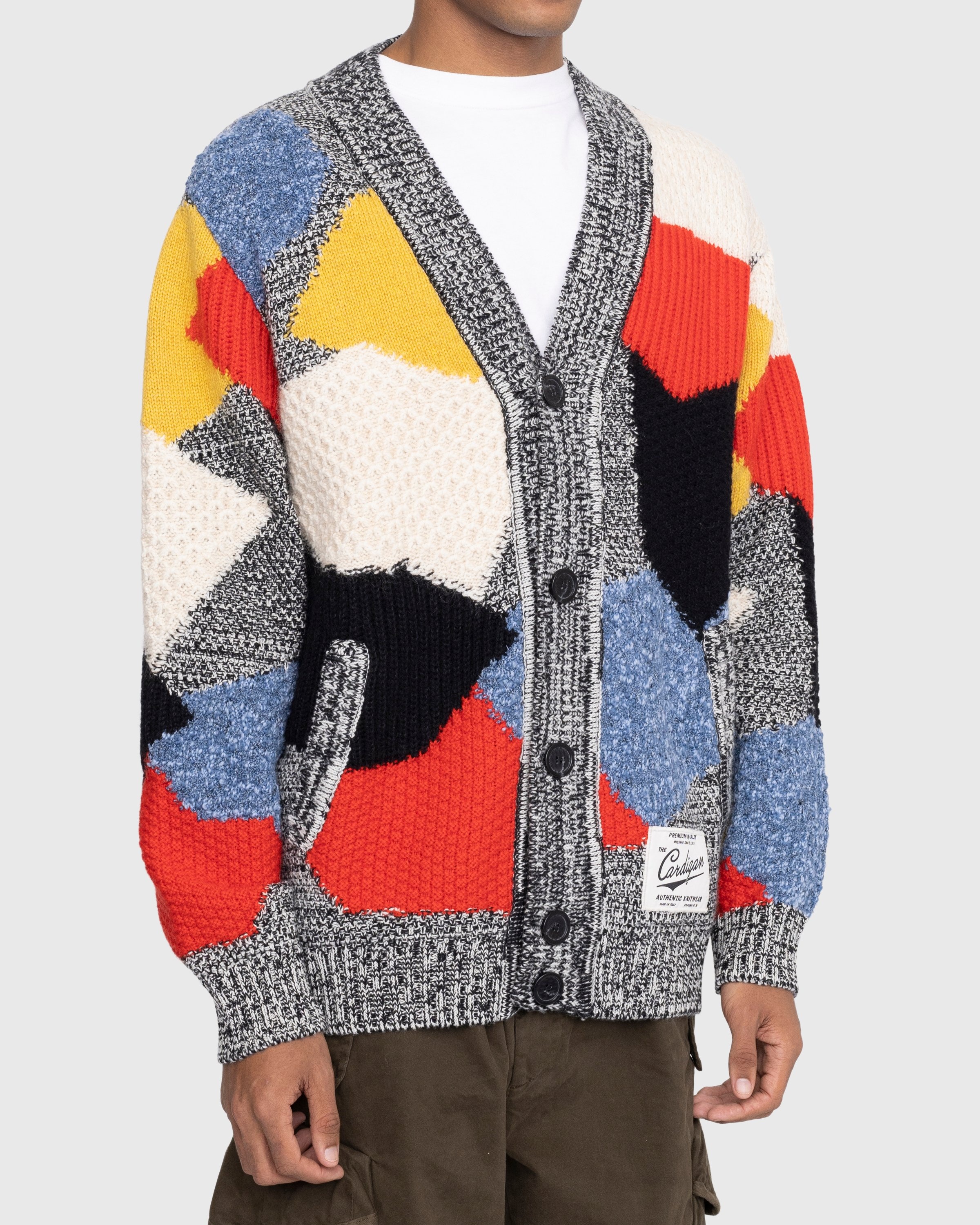 Supreme Patchwork Mohair Cardigan Multicolor