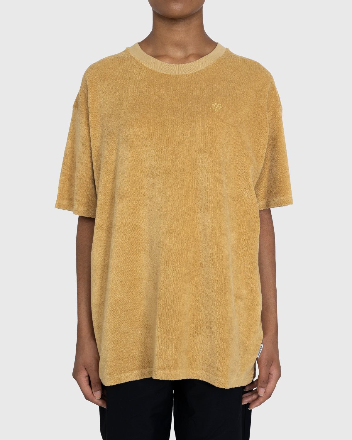 Highsnobiety – HS Logo Reverse Terry T-Shirt Brown - Tops - Brown - Image 2