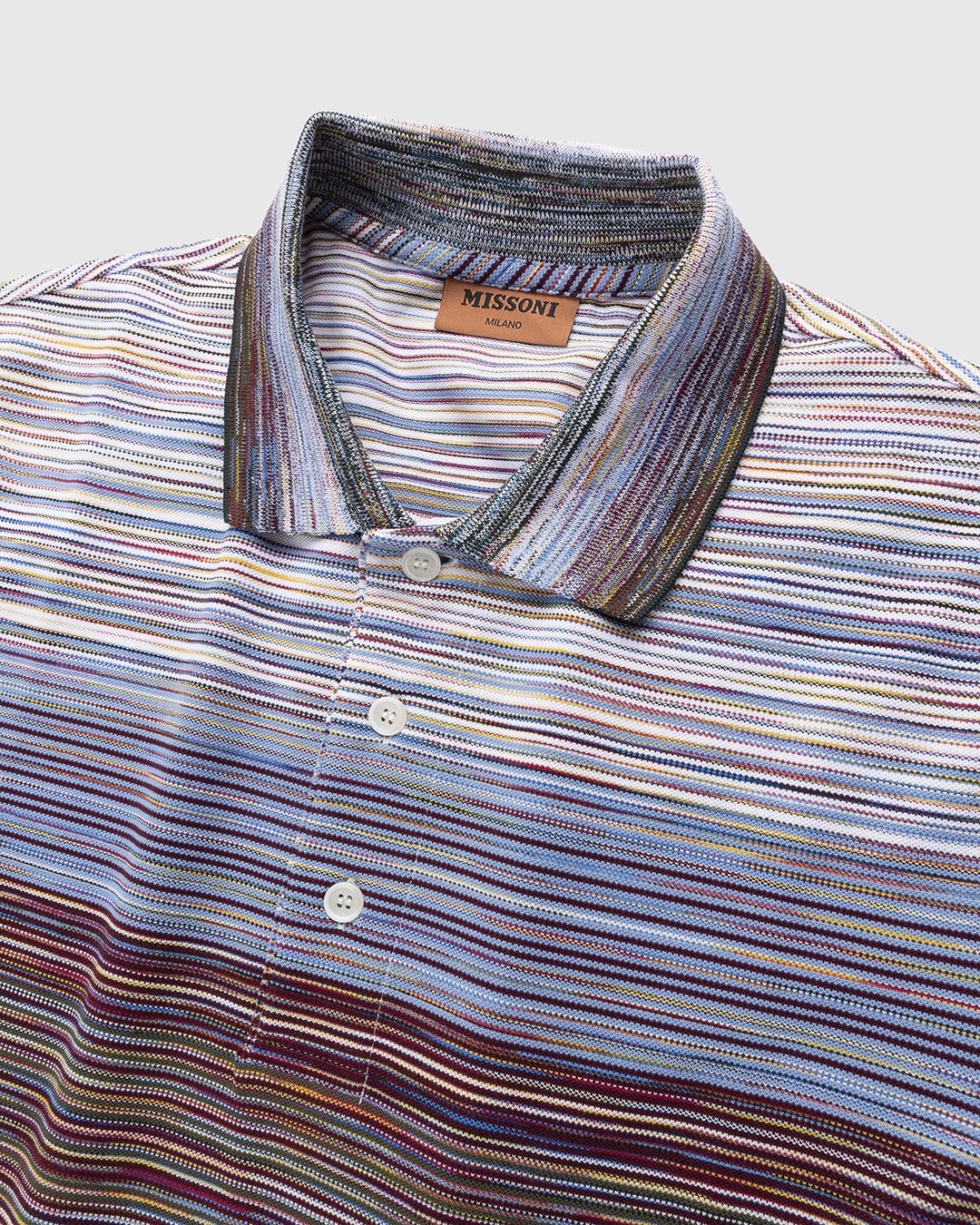 Missoni – Pattern Short-Sleeve Polo Militare Bordo - Shirts - Multi - Image 5