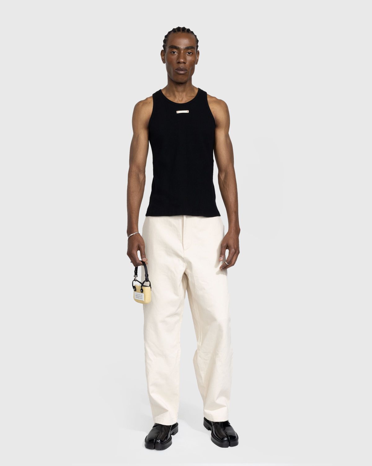 Maison Margiela – Rib Tank Top Black - Men Tops - Black - Image 6