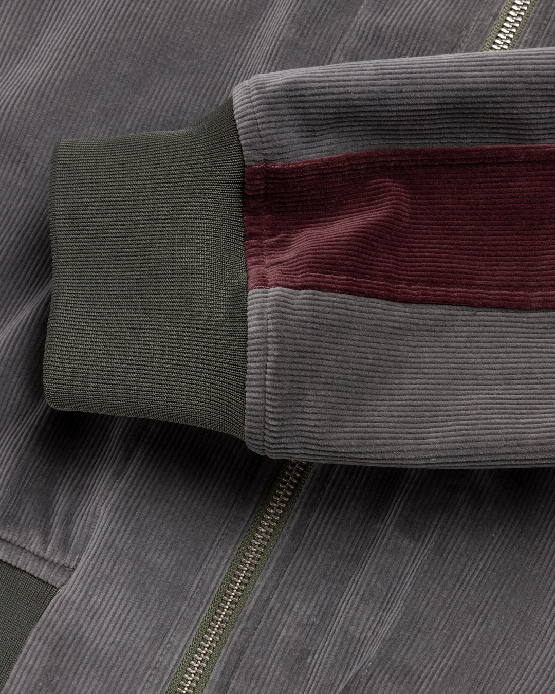 RANRA – Blom Track Jacket Moss/Bordeaux - Outerwear - Grey - Image 5