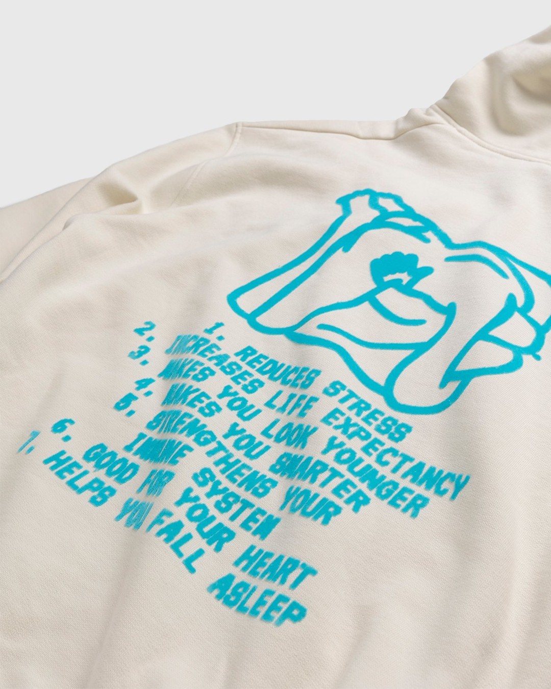 Carne Bollente – 7 Sex Benefits Hoodie Cream - Sweats - Beige - Image 4