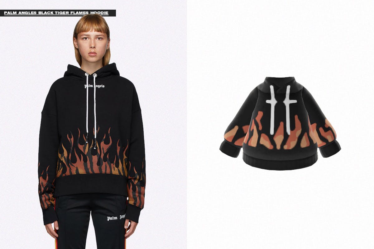 Some pieces from Klarna’s virtual 'Animal Crossing' pop-up shop, rendered by Kara Chung of @animalcrossingfashionarchive.