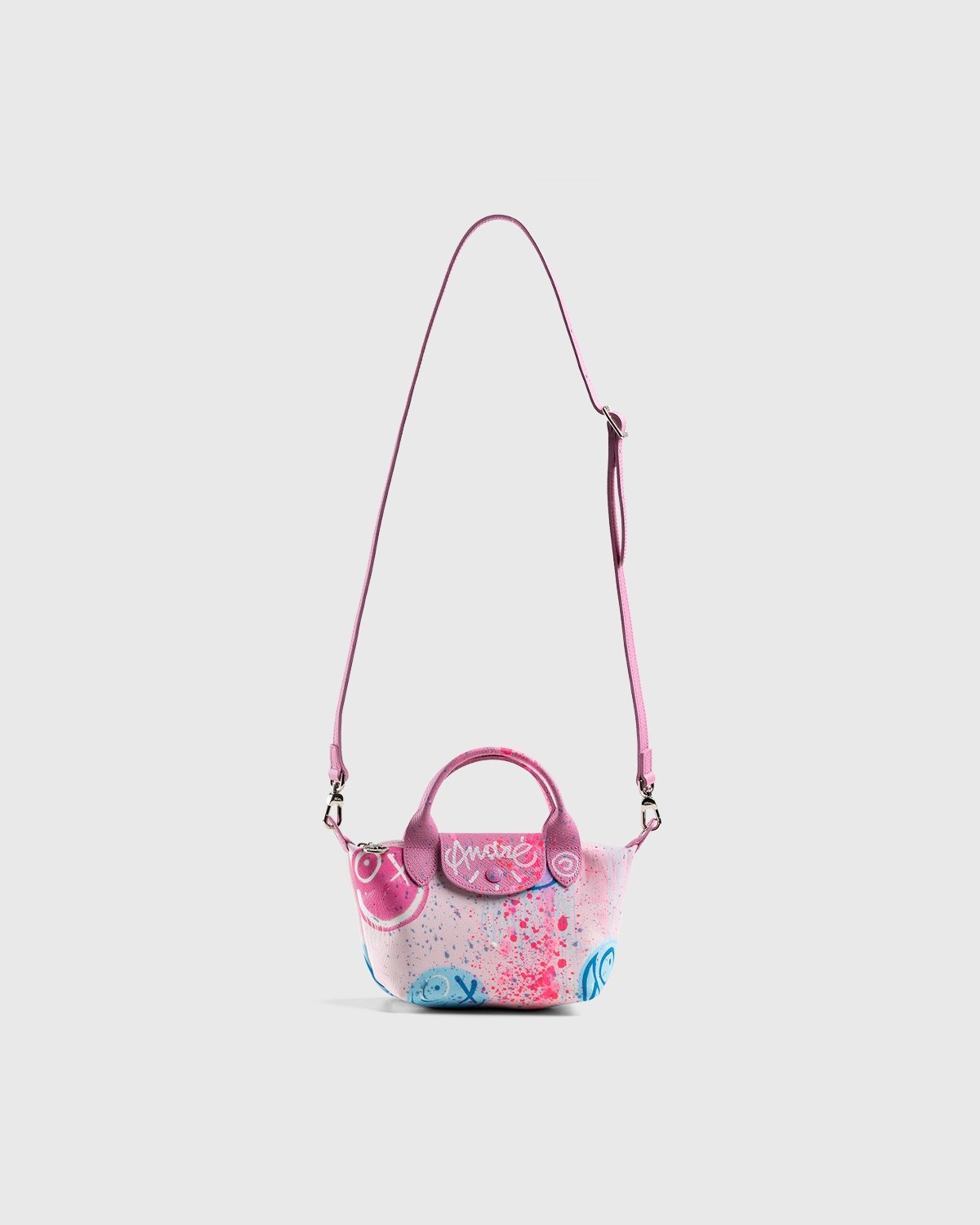 Longchamp x André Saraiva – Le Pliage André Shoulder Bag Pink