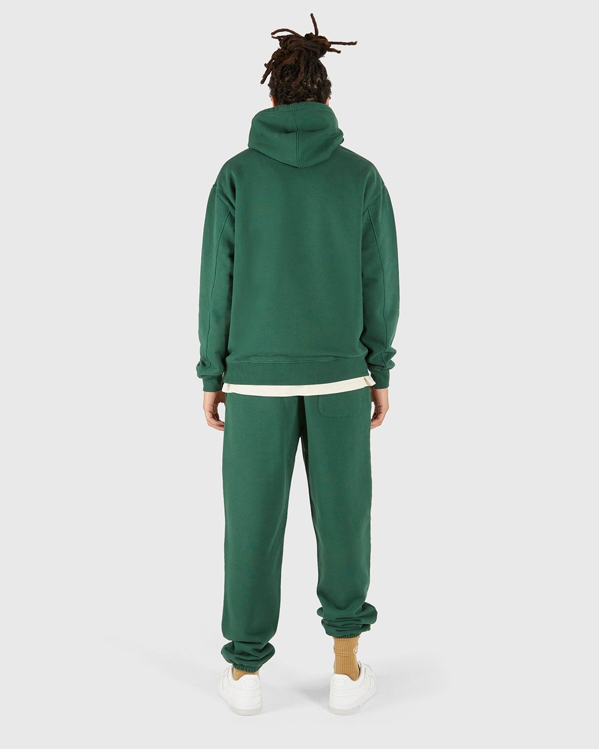 Highsnobiety – Logo Fleece Staples Hoodie Campus Green - Sweats - Green - Image 6