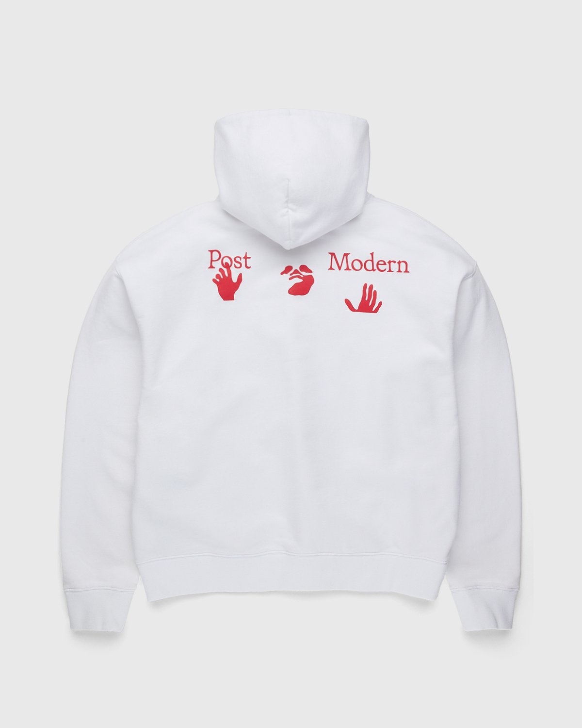 Off White Support Post Modern Hoodie White Red Highsnobiety Shop