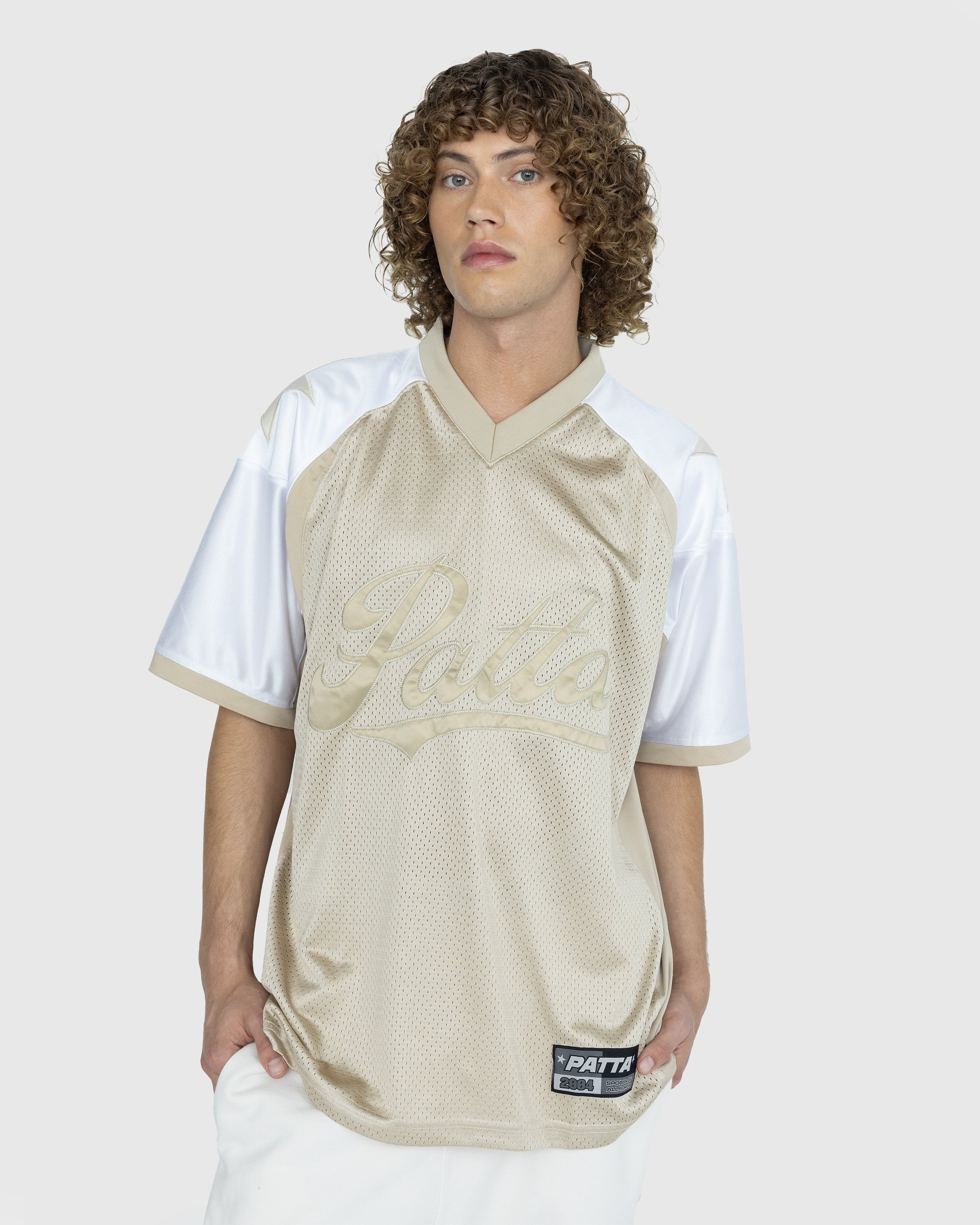 Patta – Respect Football Jersey Cement/White - Tops - White - Image 2