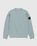 Stone Island – 63051 Garment-Dyed Cotton Fleece Crewneck Aqua