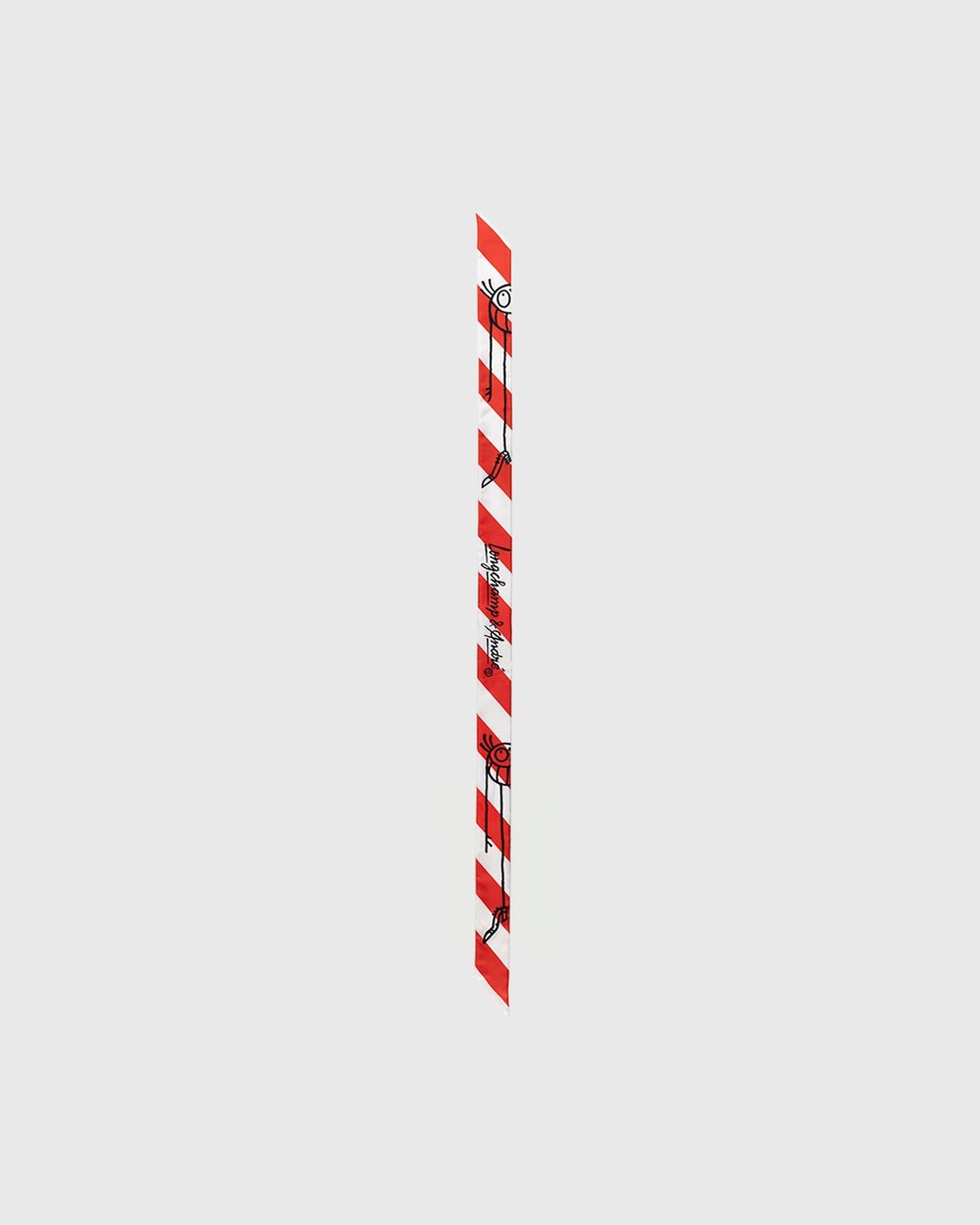 Longchamp x André Saraiva – Longchamp X André Silk Ribbon Red - Scarves - Red - Image 3