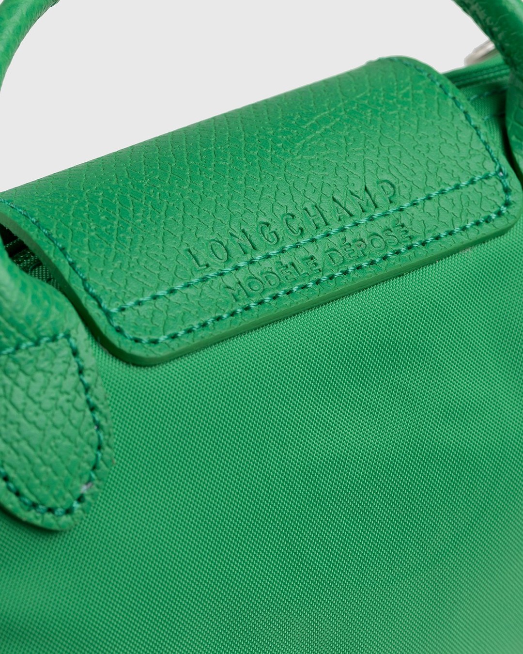Longchamp Le Pliage Leather Pouch - Green