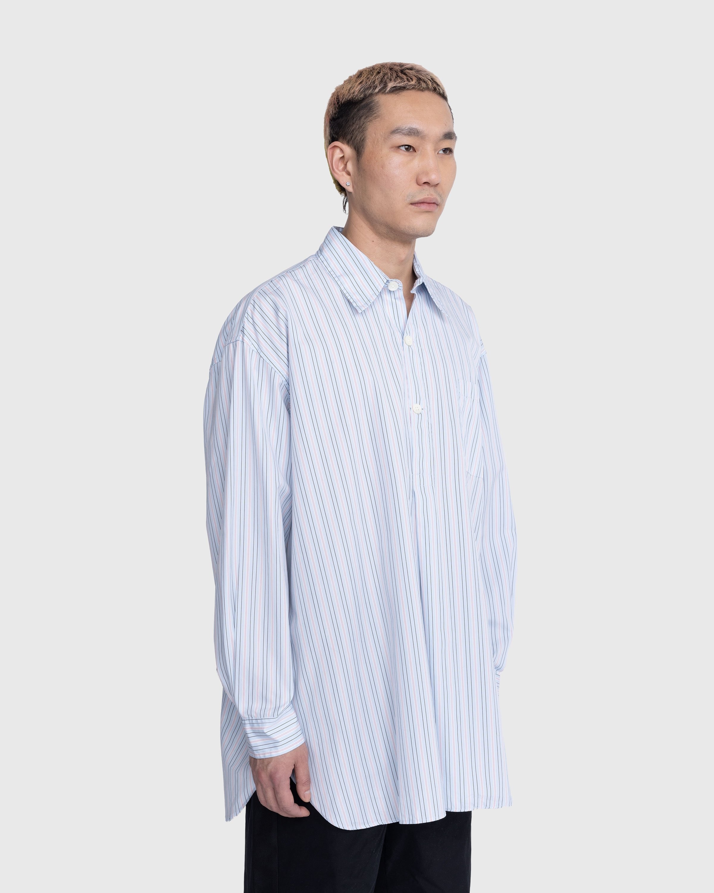 Our Legacy – Popover Shirt Blue Stripe - Shirts - Blue - Image 3