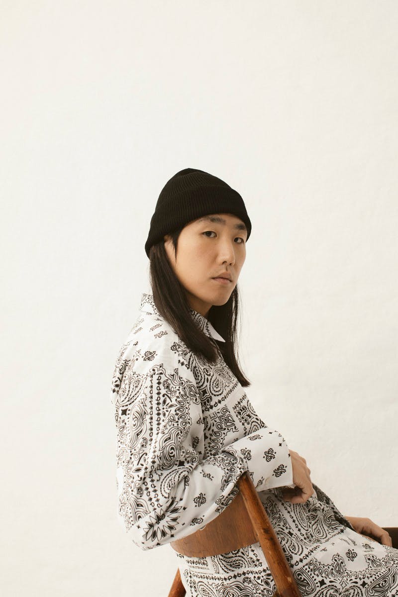 MIYAGIHIDETAKA Bandana Shirt White