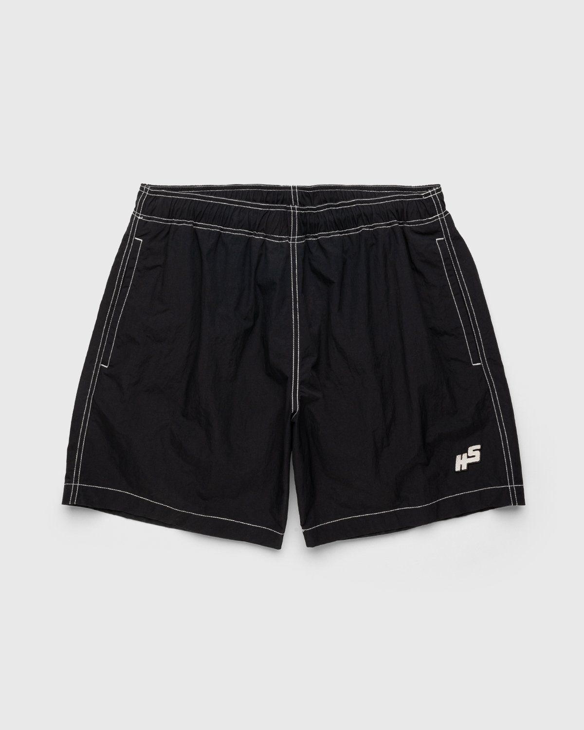 Highsnobiety – Contrast Brushed Nylon Water Shorts Black - Shorts - Black - Image 1