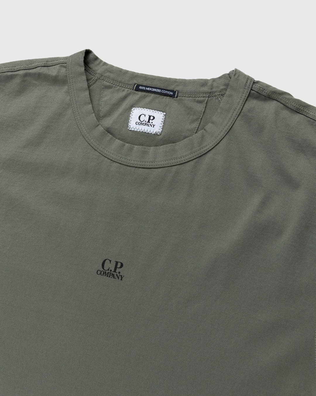 C.P. Company – Mercerized Light Jersey T-Shirt Light Thyme - T-shirts - Yellow - Image 3