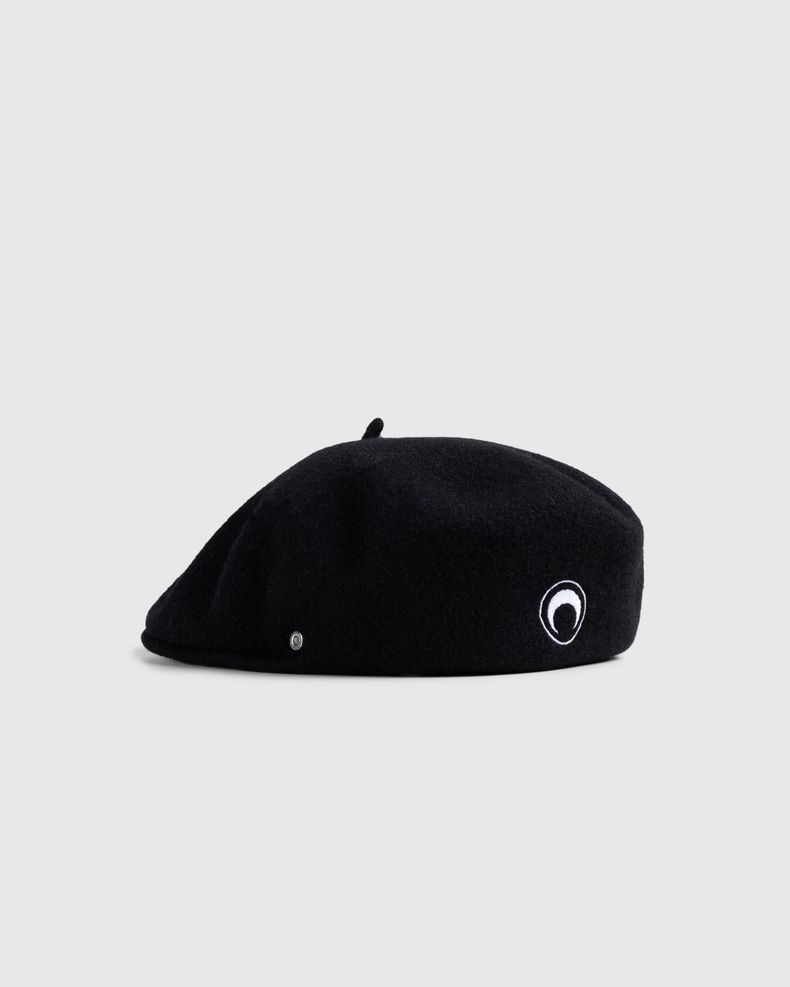 Marine Serre – Embroidered French Beret Black