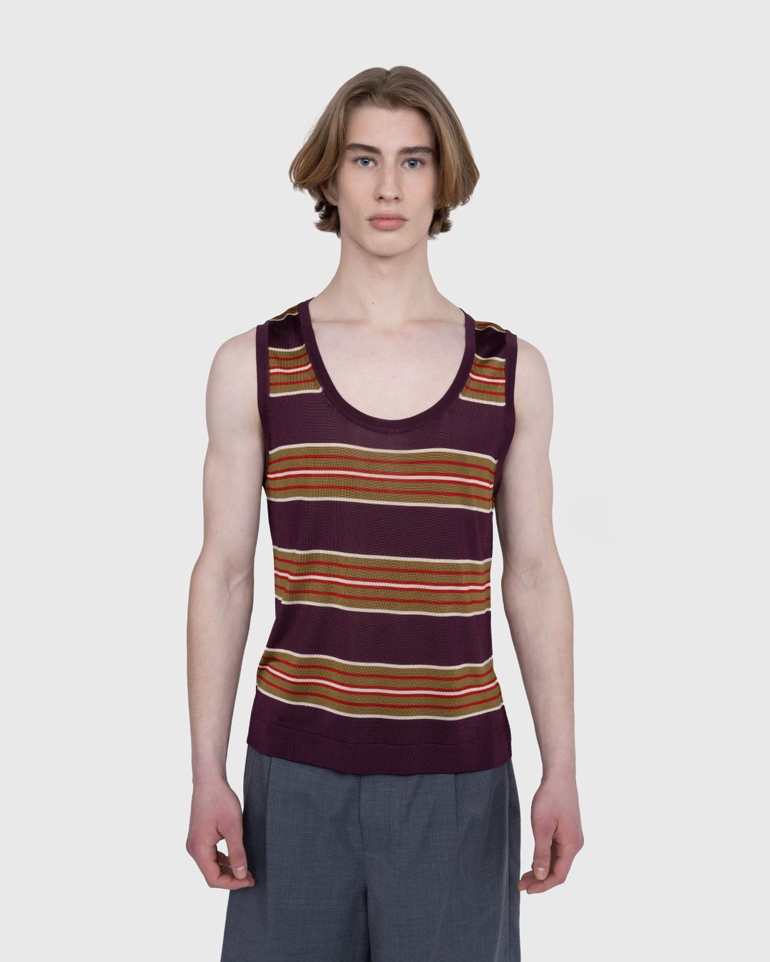 Dries van Noten – Milenco Striped Tank Top Burgundy | Highsnobiety