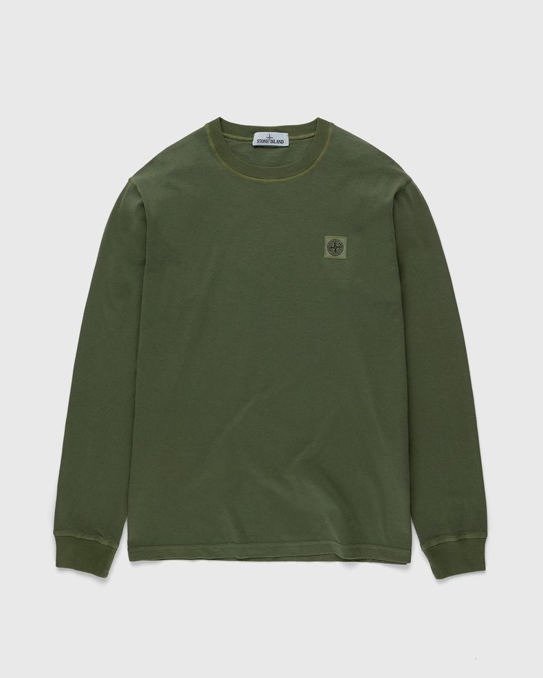 Stone Island – 21857 Garment-Dyed Fissato T-Shirt Olive Green