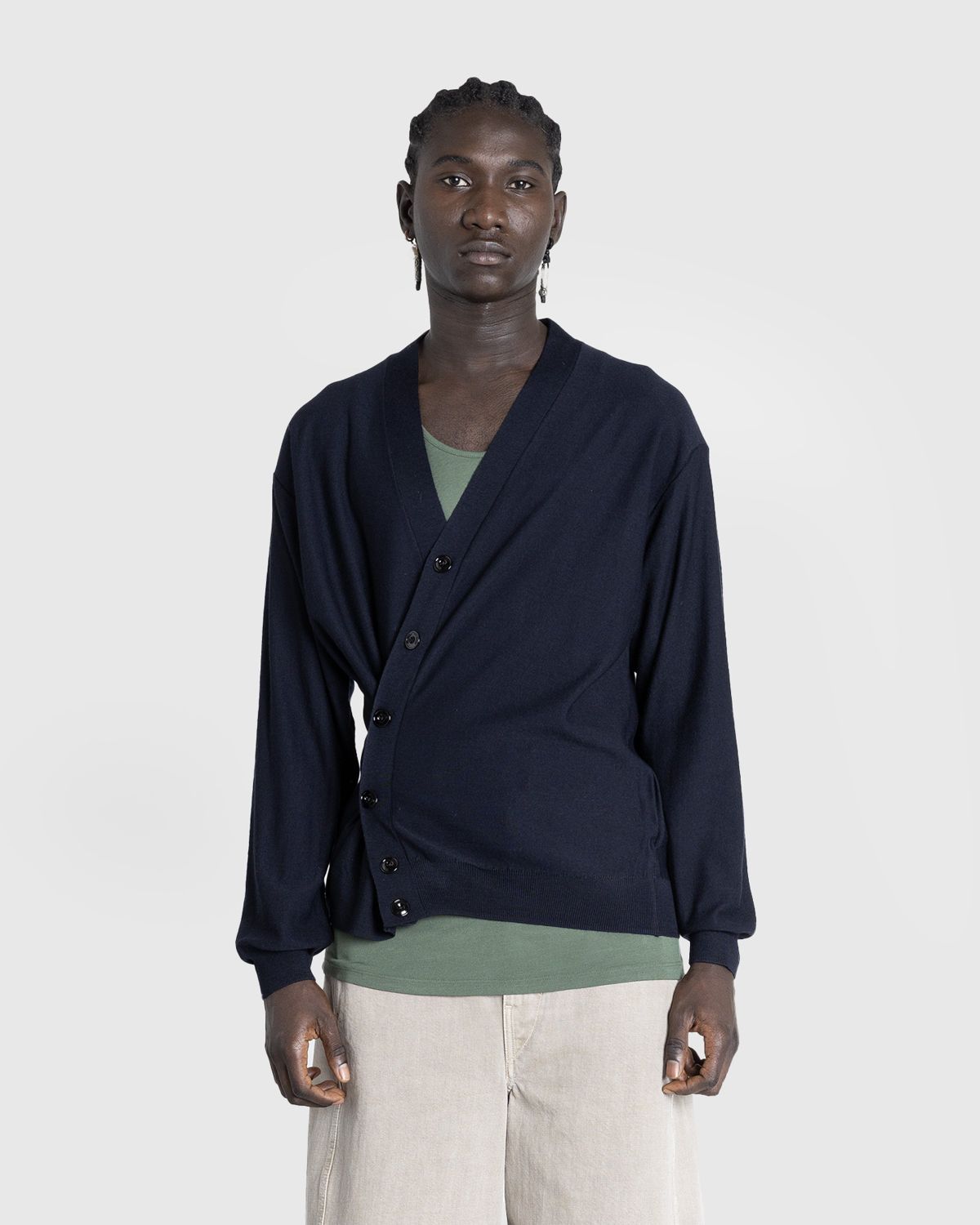 Lemaire – Relaxed Twisted Cardigan Dark Navy